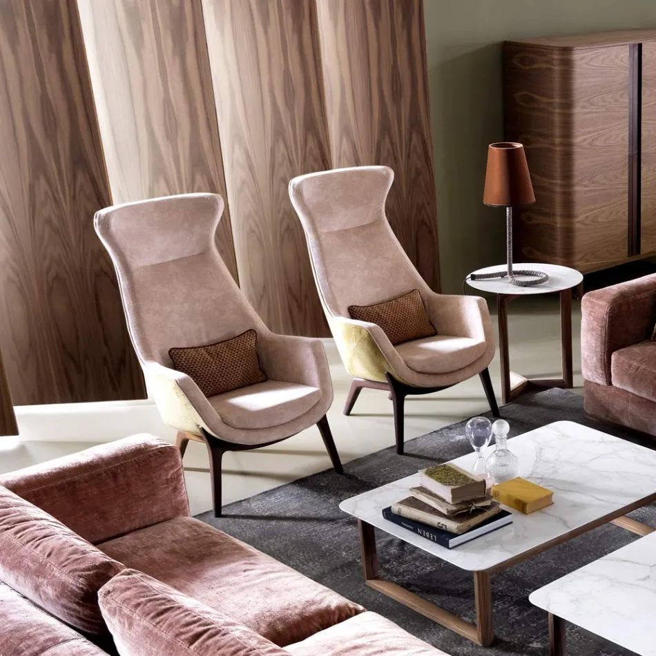 Poltrona bergére in tessuto di design Grilli Wilde made in Italy Viadurini