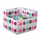 Poltrona Chaise Longue di Design Etnico in Cotone Patchwork, per Salotto – Fibra Viadurini