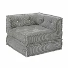 Poltrona Chaise Longue di Design Etnico in Cotone Patchwork, per Salotto – Fibra Viadurini