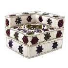 Poltrona Chaise Longue di Design Etnico in Cotone Patchwork, per Salotto – Fibra Viadurini