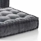 Poltrona Chaise Longue di Design etnico in Velluto Grigio o Blu Bianco – Fibra Viadurini