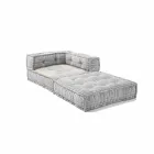 Poltrona Chaise Longue in Cotone Patchwork da Salotto di Design etnico – Fibra Viadurini