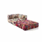 Poltrona Chaise Longue in Cotone Patchwork da Salotto di Design etnico – Fibra Viadurini