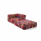 Poltrona Chaise Longue in Cotone Patchwork da Salotto di Design etnico – Fibra Viadurini