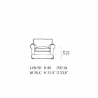 Poltrona Classica da Salotto Rivestita in Tessuto Made in Italy - Andromeda Viadurini