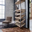 Poltrona Classica in Acciaio ed Ecopelle Marrone o Nera Design - Kendy Viadurini