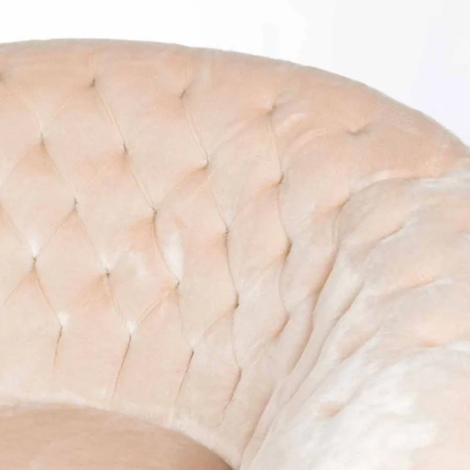 Poltrona classica in ecopelliccia lavorata capitonnè Balma Viadurini