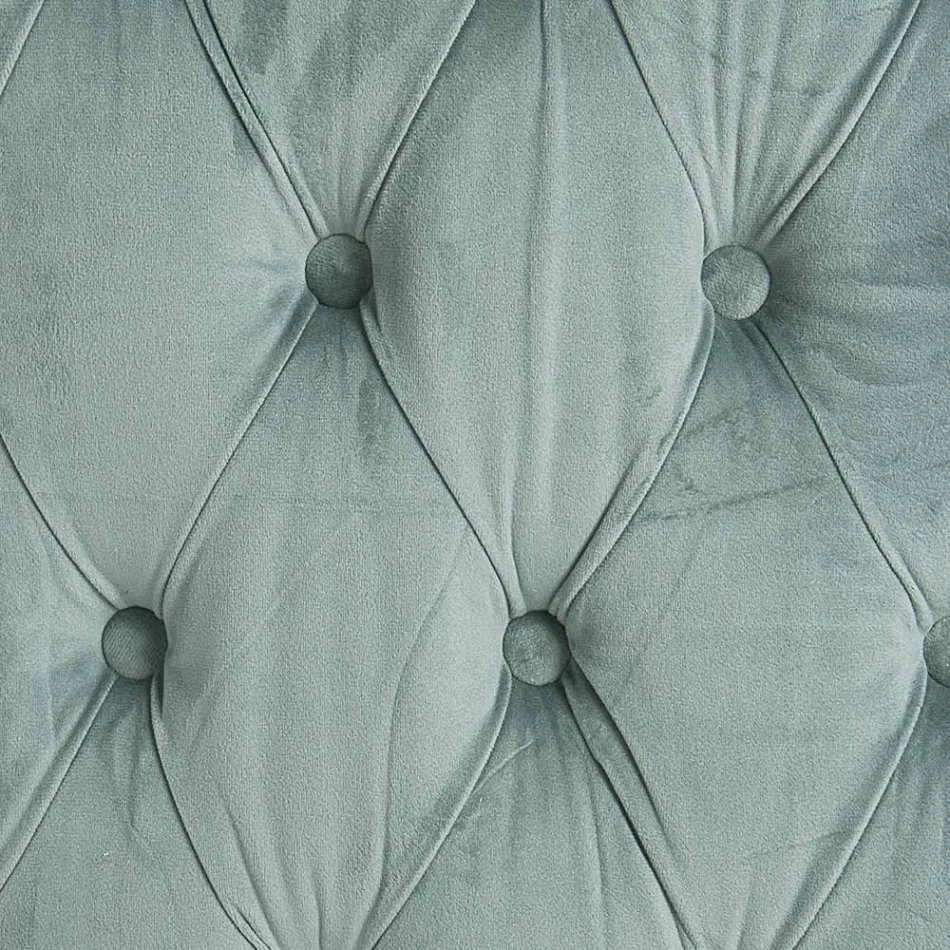 Poltrona Classica in Legno Imbottita Effetto Velluto Homemotion - Nichy Viadurini