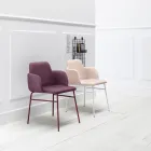 Poltrona Colorata di Alta Qualità in Tessuto e Metallo Made in Italy - Molde Viadurini