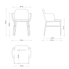 Poltrona Colorata di Alta Qualità in Tessuto e Metallo Made in Italy - Molde Viadurini