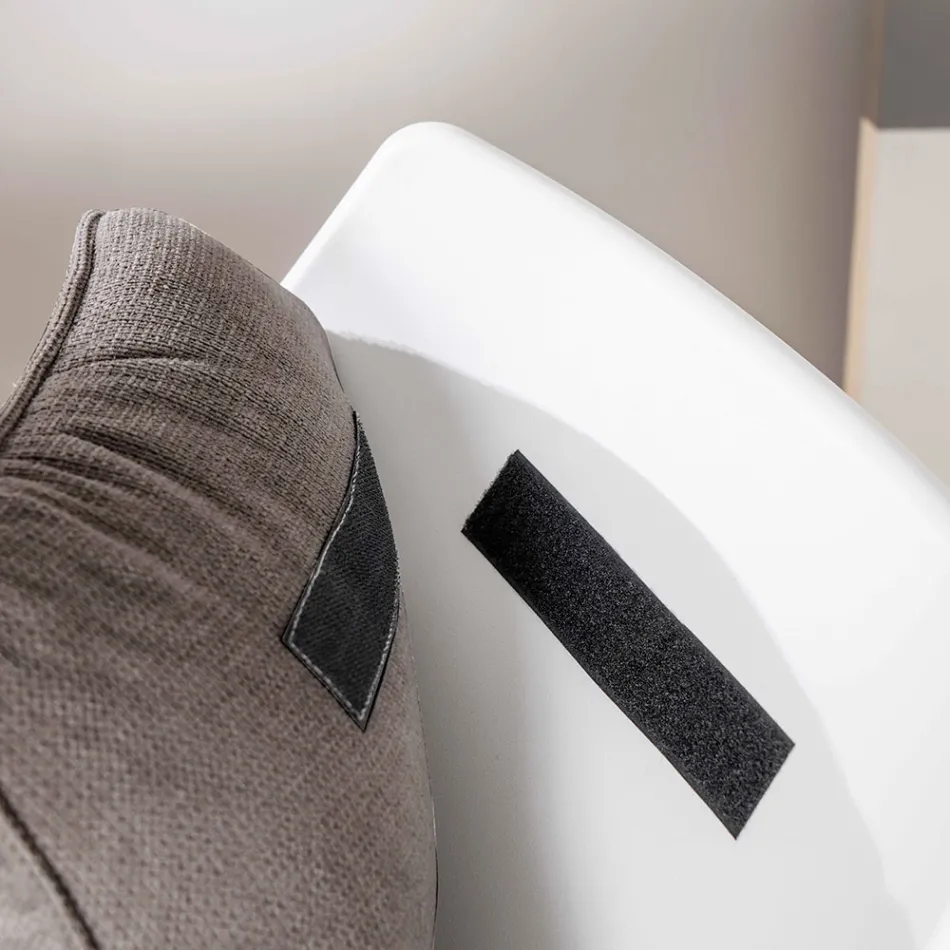 Poltrona con Base in Metallo, Struttura in Polipropilene e Cuscini in Tessuto - Tablet Viadurini