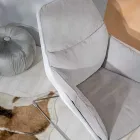 Poltrona con Base in Metallo, Struttura in Polipropilene e Cuscini in Tessuto - Tablet Viadurini