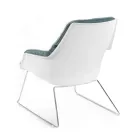 Poltrona con Base in Metallo, Struttura in Polipropilene e Cuscini in Tessuto - Tablet Viadurini