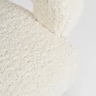 Poltrona con Braccioli in Rubberwood e Seduta Effetto Lana - Patrizia Viadurini