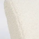 Poltrona con Braccioli in Rubberwood e Seduta Effetto Lana - Patrizia Viadurini