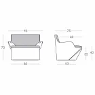 Poltrona con braccioli Slide Kami San design moderno fatta in Italia Viadurini