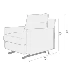 Poltrona con Cuscino Seduta Imbottito in Piuma e Poliestere Made in Italy - Malizioso Viadurini