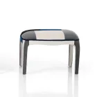 Poltrona con Pouf in Tessuto Patchwork - Bromo Viadurini