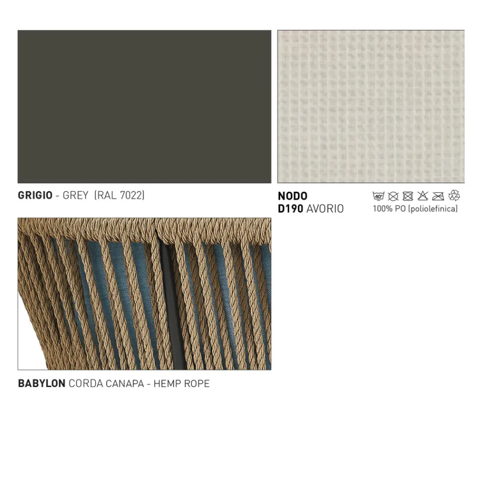 Poltrona da Esterno con Seduta Intrecciata e Cuscini - Cricket by Varaschin Viadurini