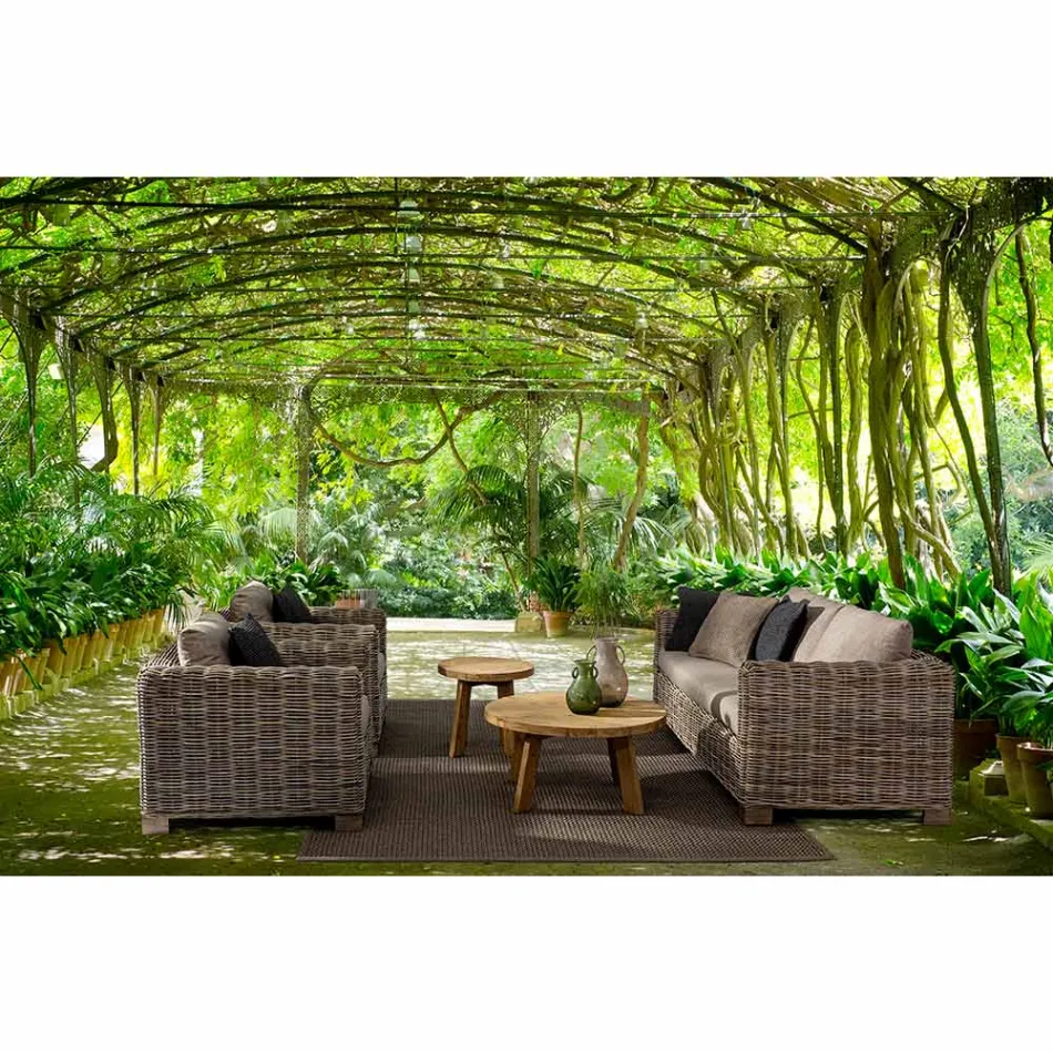 Poltrona da Esterno Coperto e Interno in Rattan di Design Homemotion - Ceara Viadurini