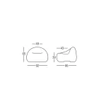 Poltrona da Esterno di Design in Polietilene Colorato Made in Italy - Ervin Viadurini