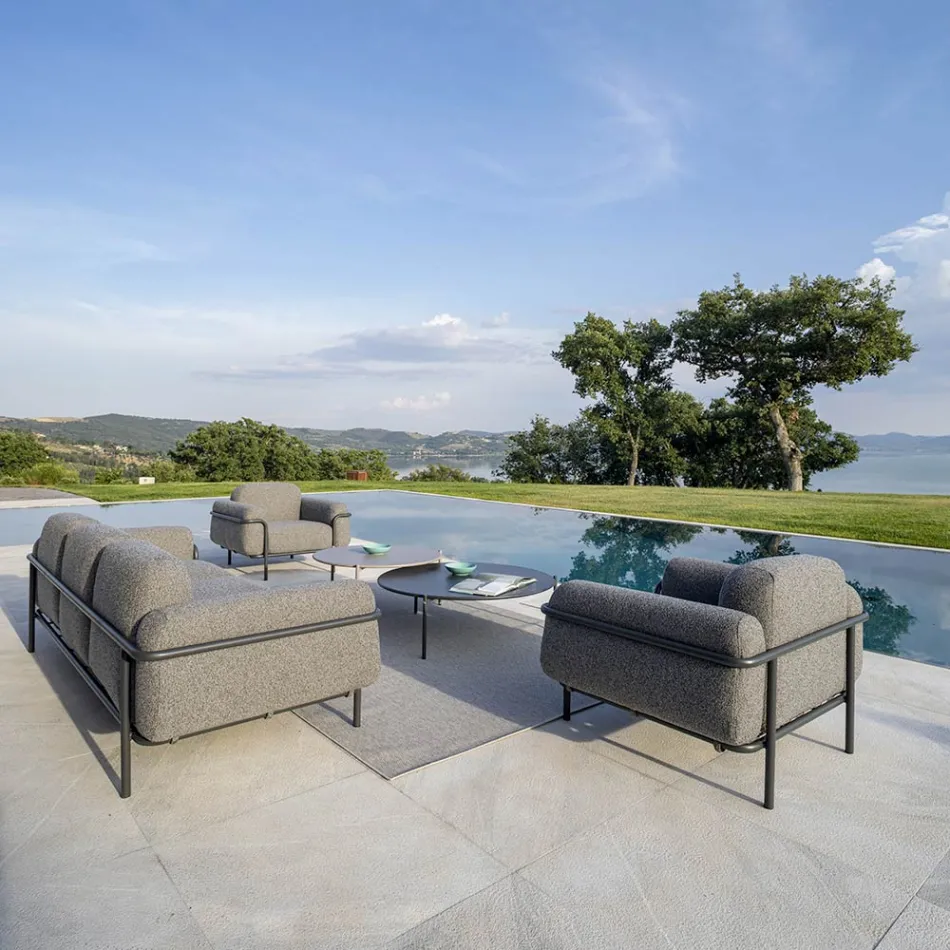 Poltrona da Esterno in Acciaio e Polipropilene Prodotta in Italia – Astrid Viadurini