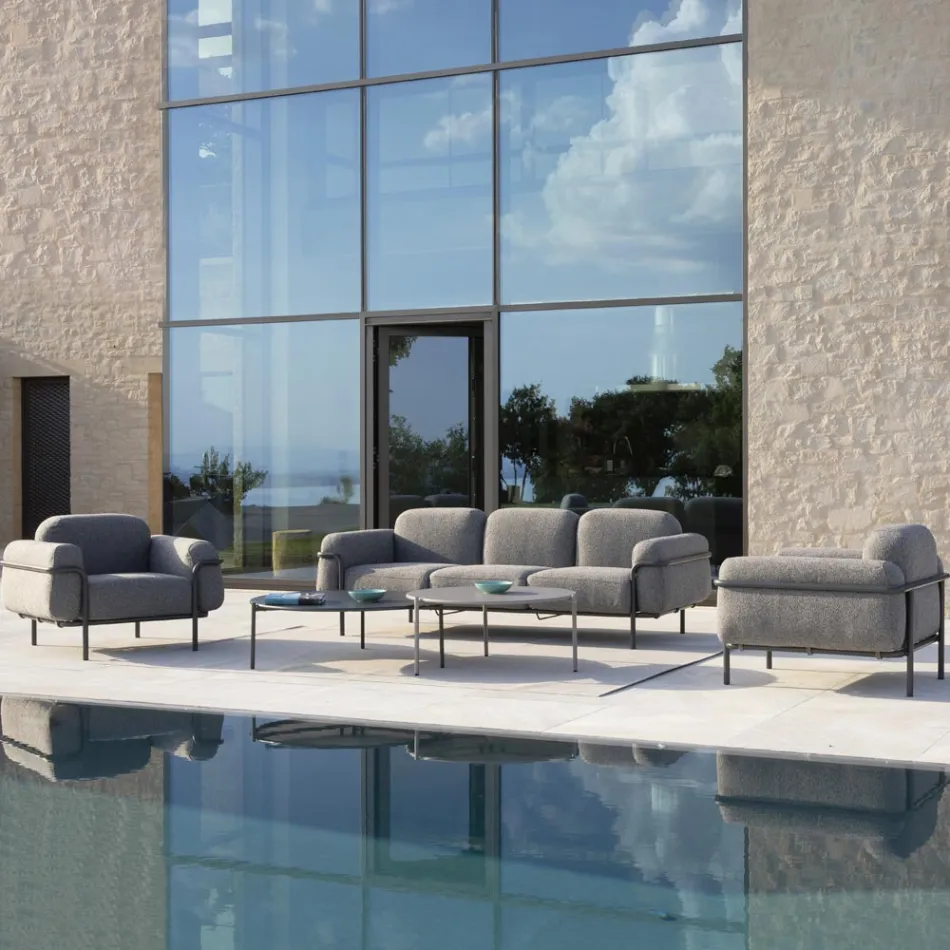 Poltrona da Esterno in Acciaio e Polipropilene Prodotta in Italia – Astrid Viadurini