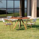 Poltrona da Esterno in Acciaio Zincato Impilabile Made in Italy 2 Pezzi - Vesna Viadurini