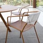 Poltrona da Esterno in Acciaio Zincato Impilabile Made in Italy 2 Pezzi - Vesna Viadurini