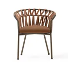 Poltrona da Esterno in Corda, Tessuto e Alluminio - Emma Cross by Varaschin Viadurini