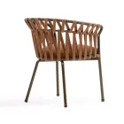 Poltrona da Esterno in Corda, Tessuto e Alluminio - Emma Cross by Varaschin Viadurini