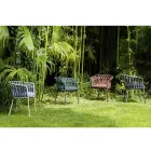 Poltrona da Esterno in Corda, Tessuto e Alluminio - Emma Cross by Varaschin Viadurini