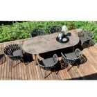 Poltrona da Esterno in Corda, Tessuto e Alluminio - Emma Cross by Varaschin Viadurini