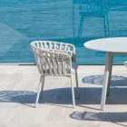 Poltrona da Esterno in Corda, Tessuto e Alluminio - Emma Cross by Varaschin Viadurini