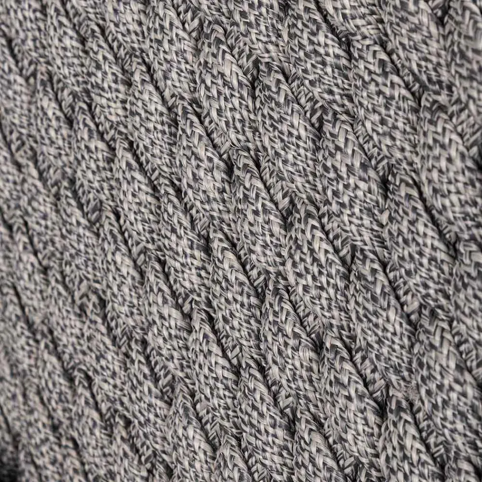 Poltrona da Esterno in Legno e Corda con Cuscino, Homemotion, 2 Pezzi - Oskana Viadurini