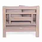 Poltrona da Esterno in Legno Teak di Design Classico Homemotion - Nusadua Viadurini