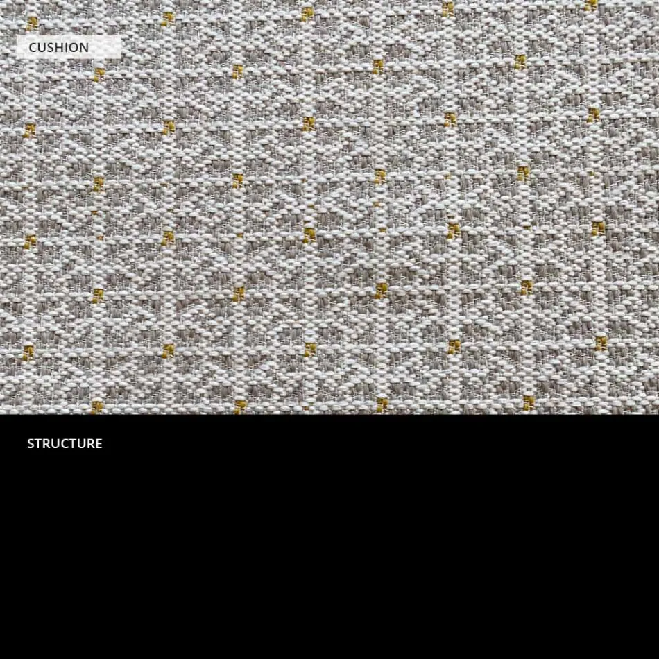 Poltrona da Esterno in Metallo con Cuscino di Lusso Made in Italy - Karol Viadurini