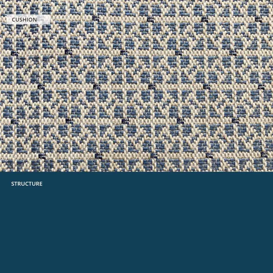 Poltrona da Esterno in Metallo con Cuscino di Lusso Made in Italy - Karol Viadurini