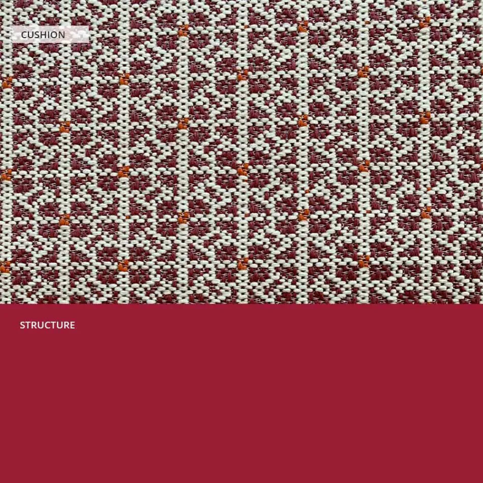 Poltrona da Esterno in Metallo con Cuscino di Lusso Made in Italy - Karol Viadurini