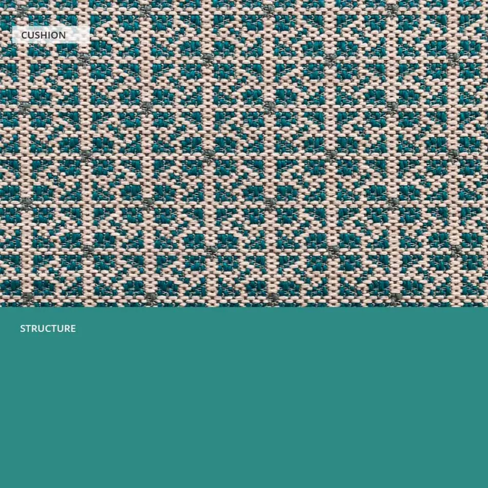 Poltrona da Esterno in Metallo con Cuscino di Lusso Made in Italy - Karol Viadurini