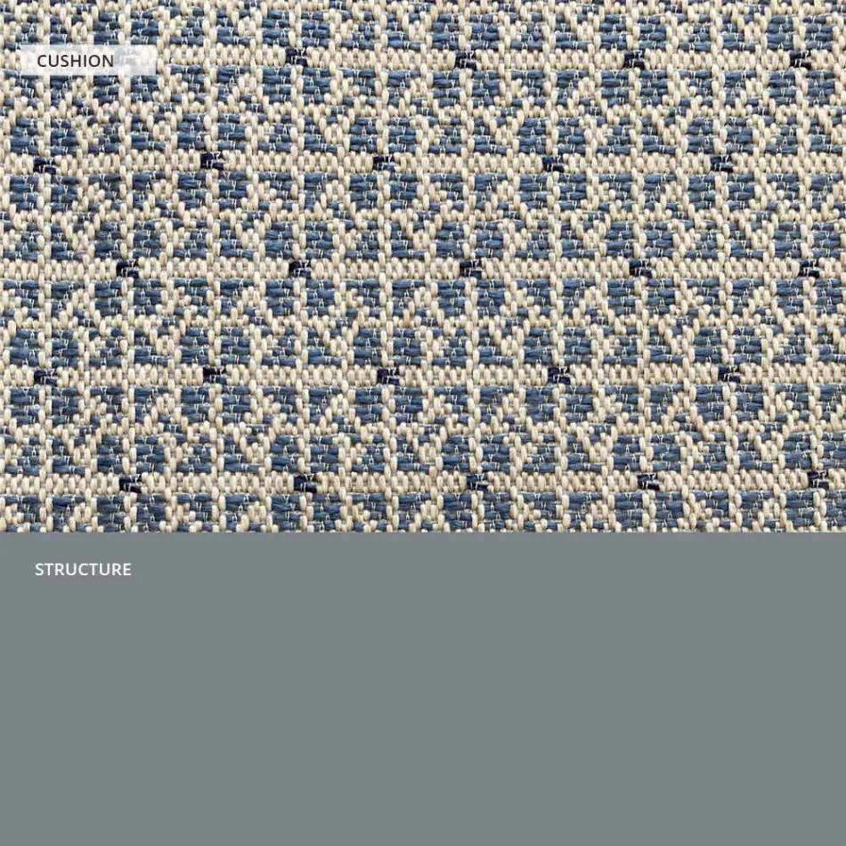 Poltrona da Esterno in Metallo con Cuscino di Lusso Made in Italy - Karol Viadurini