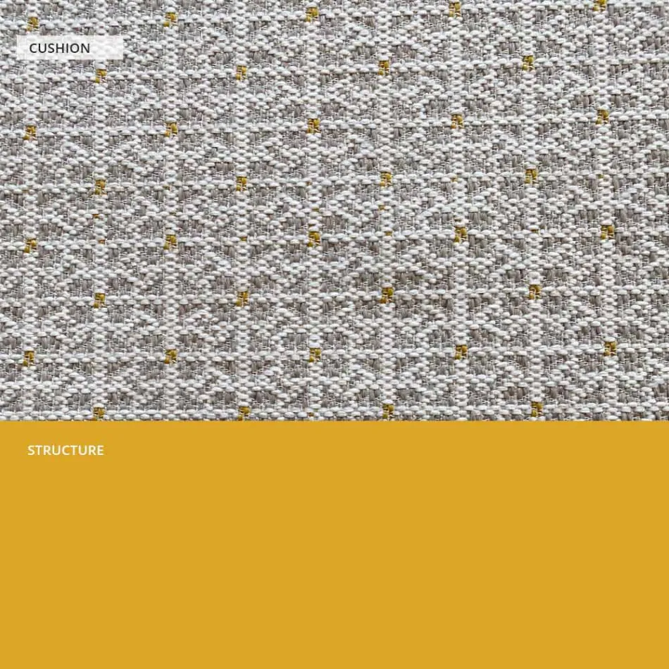 Poltrona da Esterno in Metallo con Cuscino di Lusso Made in Italy - Karol Viadurini