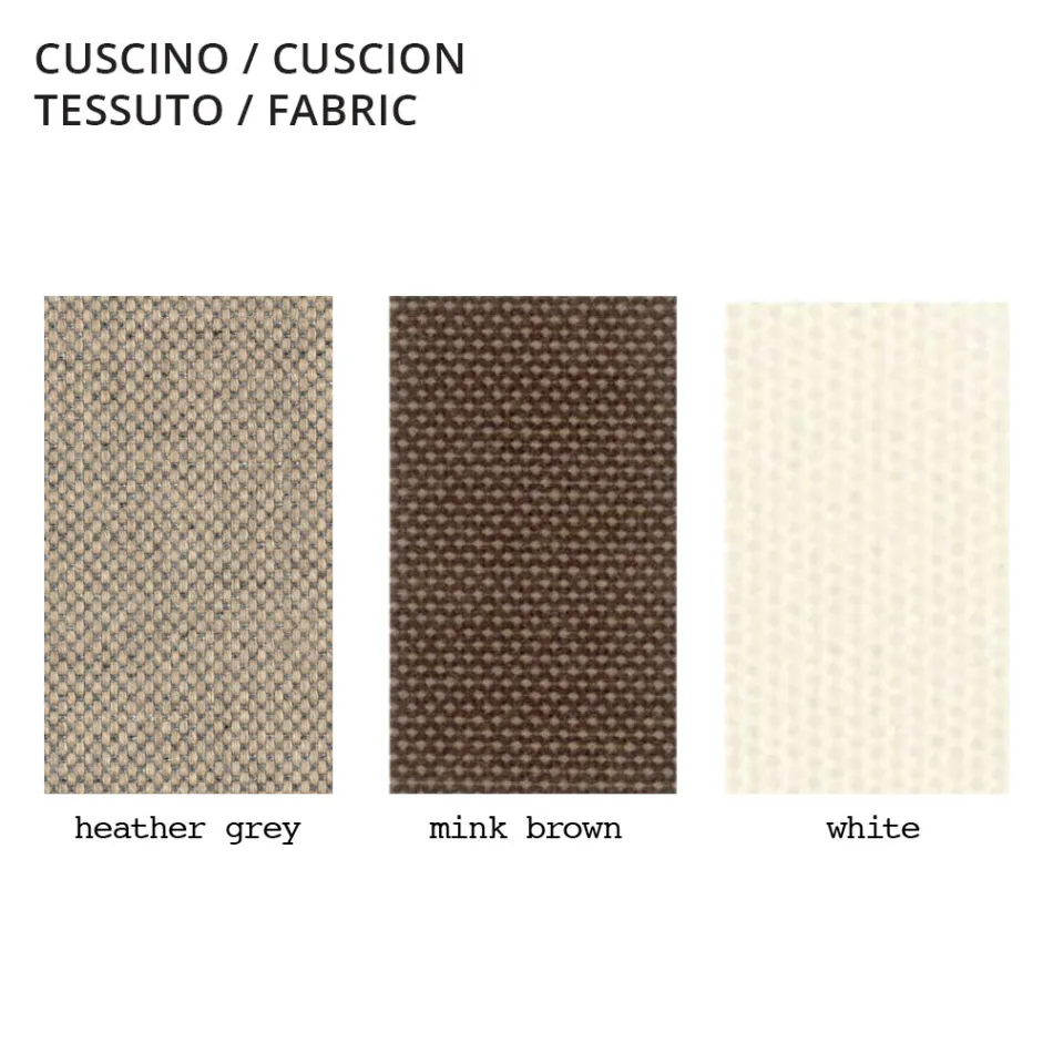 Poltrona da Esterno in Polietilene con Cuscino in Tessuto Made in Italy - Belida Viadurini