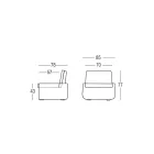 Poltrona da Esterno in Polietilene con Cuscino in Tessuto Made in Italy - Belida Viadurini