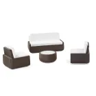 Poltrona da Esterno in Polietilene con Cuscino in Tessuto Made in Italy - Belida Viadurini