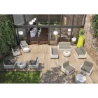 Poltrona da Esterno in Polietilene con Cuscino in Tessuto Made in Italy - Belida Viadurini