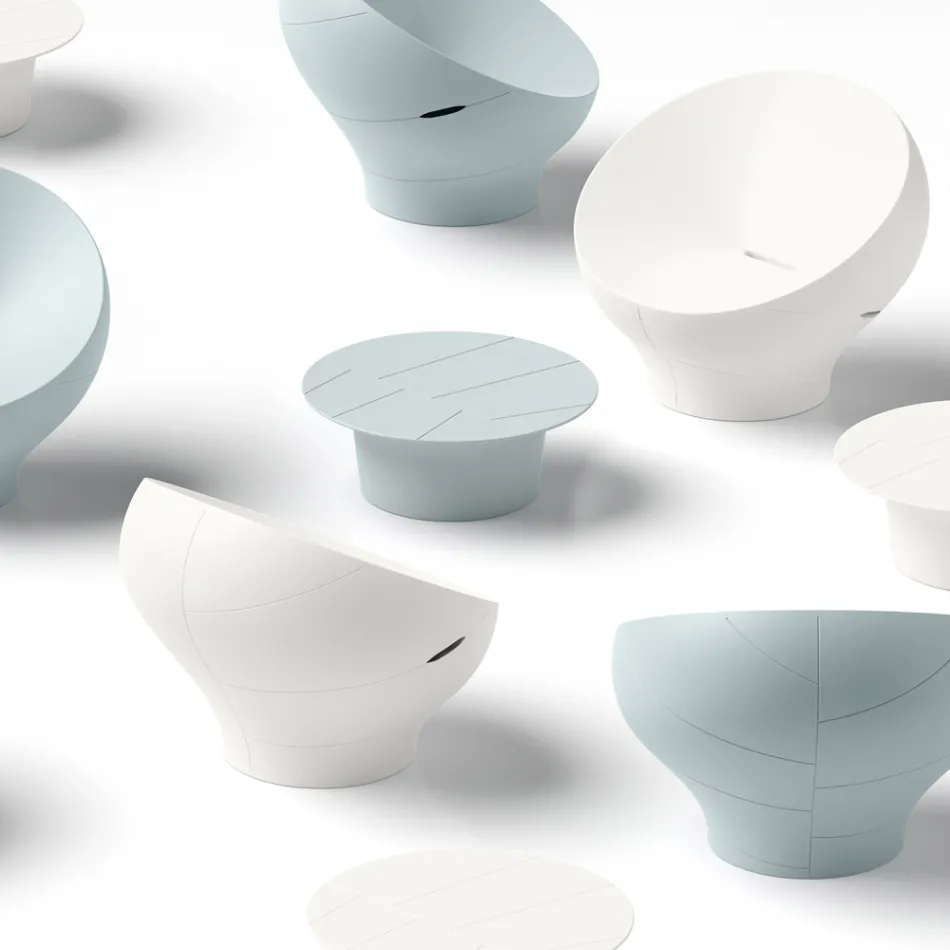 Poltrona da Esterno in Polietilene Disponibile in Diversi Colori - Salvietta Viadurini