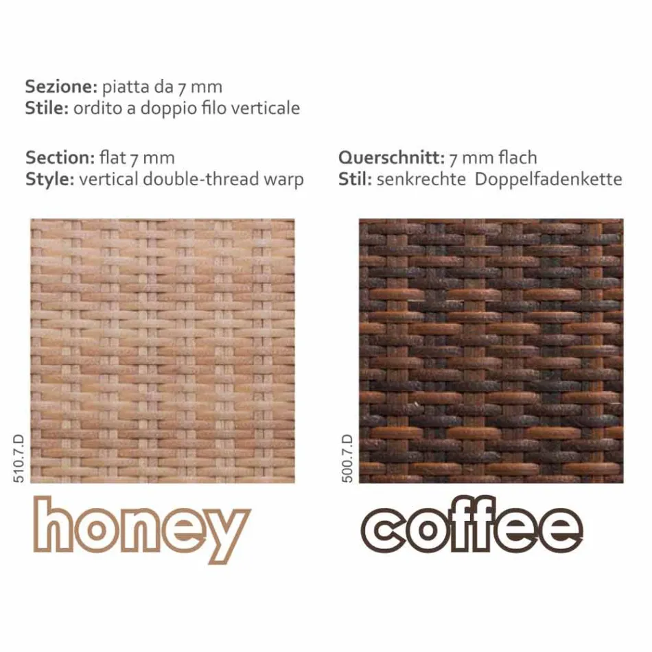 Poltrona da esterno in polietilene intrecciato a mano di design Cooper Viadurini