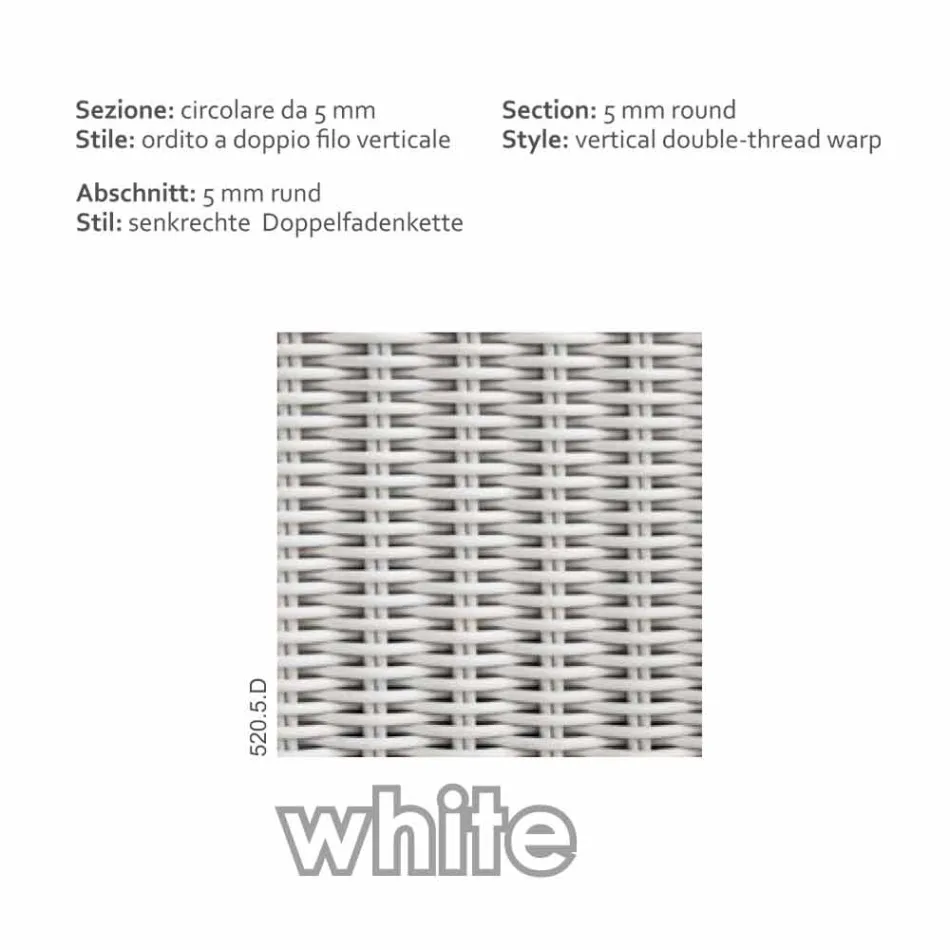 Poltrona da esterno in polietilene intrecciato a mano Naomi Viadurini