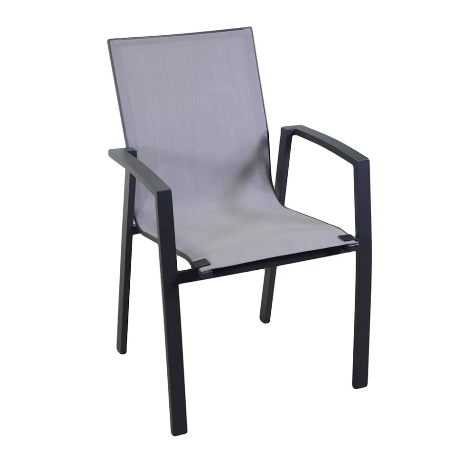 Poltrona da Esterno Realizzata in Alluminio e Textilene - Mappa Viadurini